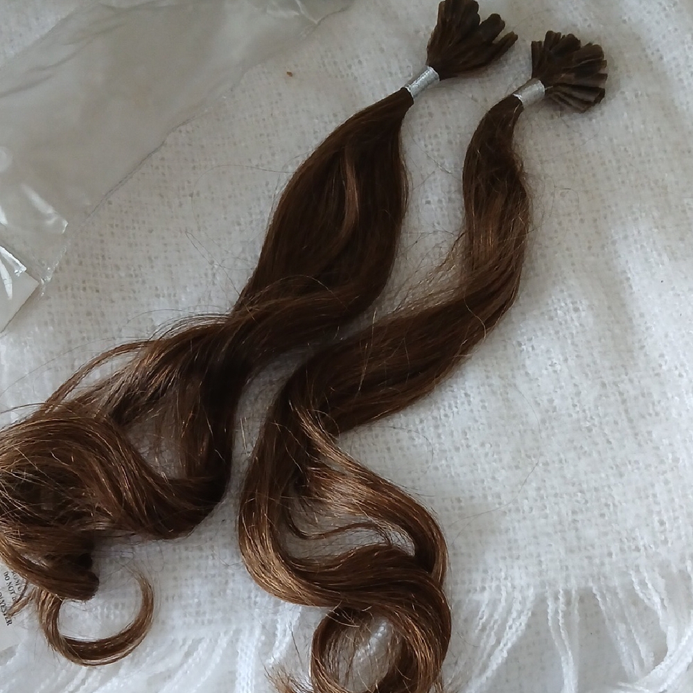 Luxurious Brown Hair U Tip Human. Hair Extensions
